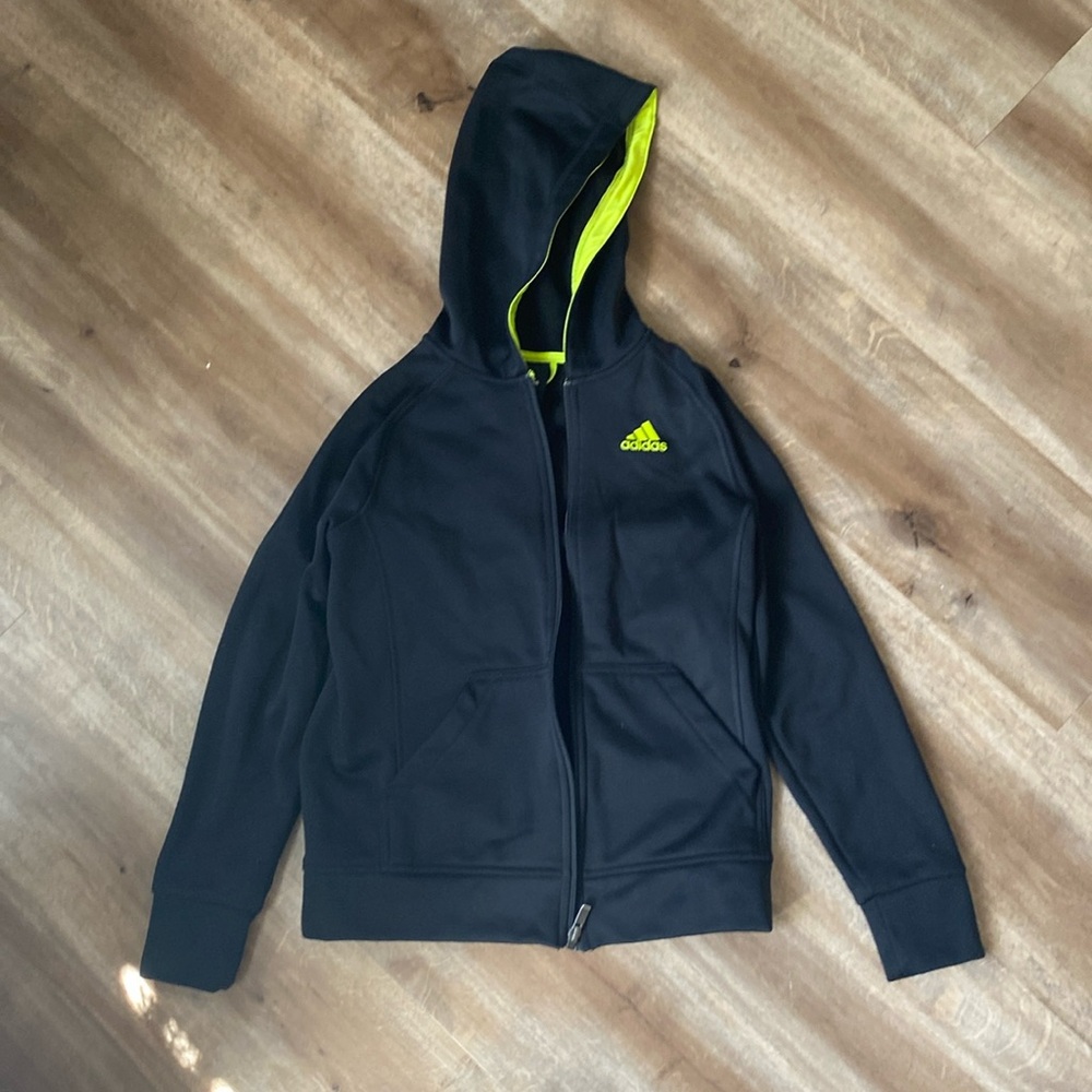 Black Adidas zip-up Hoodie